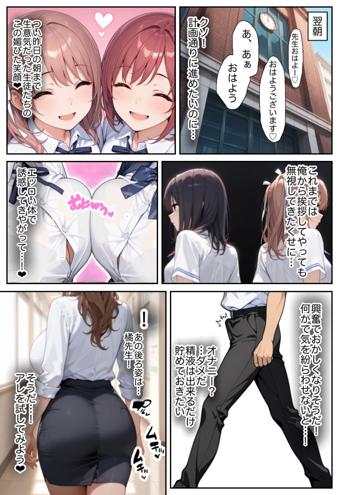俺しか勃起できない世界  〜Kカップ爆乳陰キャ教え子生オナホ化計画〜 無料エロ漫画（同人誌）サンプル画像020