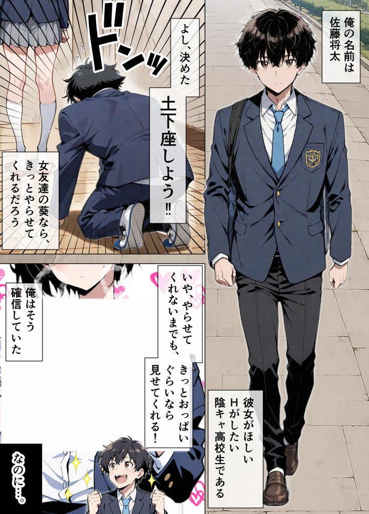 女友達に土下座でHしてくれって頼んだら失敗したから母親、抱いてみた エロ同人誌画像 001